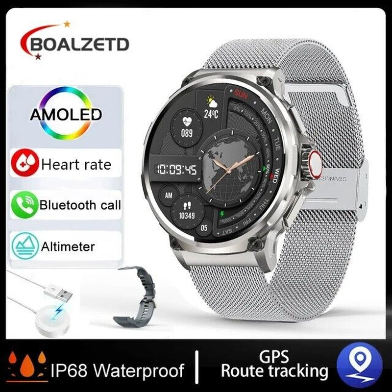 Ultra HD 1.85" Smartwatch with GPS, Bluetooth Calls & Health Monitoring - Perfect Gym Gift!