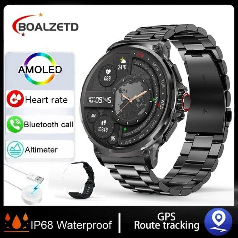 Ultra HD 1.85" Smartwatch with GPS, Bluetooth Calls & Health Monitoring - Perfect Gym Gift!