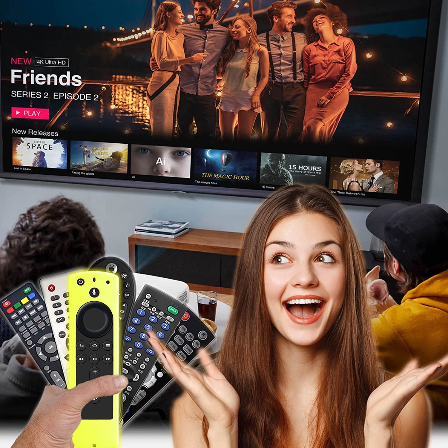 Glow-in-the-Dark Shockproof Silicone Case for Alexa Voice Remote - Compatible with Fire TV Stick 4K and Fire TV Stick