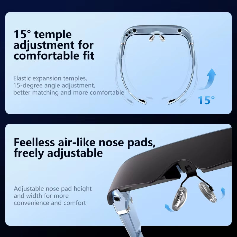 Experience 3D Entertainment Anywhere with 2024's Most Advanced Android Smart Glasses - Perfect for Movies and Gaming!