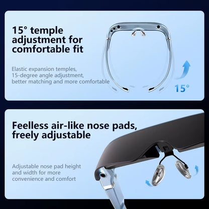 Experience 3D Entertainment Anywhere with 2024's Most Advanced Android Smart Glasses - Perfect for Movies and Gaming!