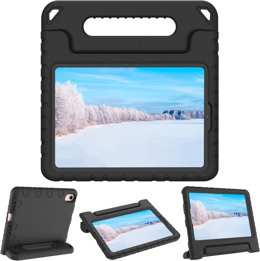 Lightweight Shockproof Kids Case for iPad Mini 1/2/3 - Fun Handle & Stand - Perfect Protection in Black