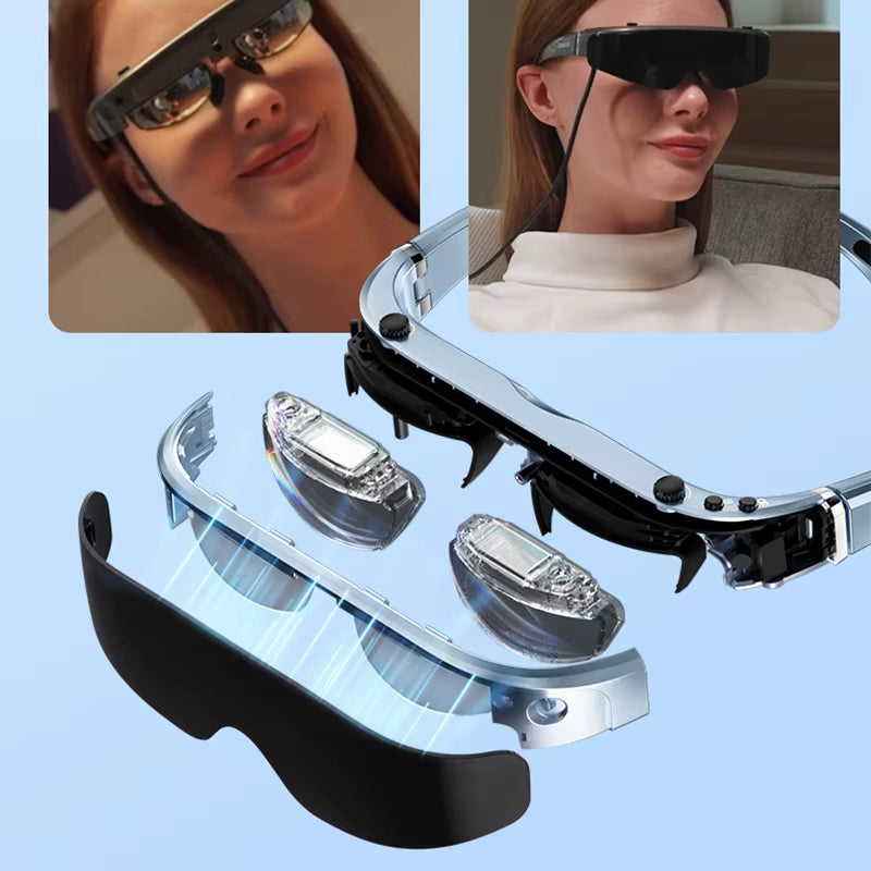 Experience 3D Entertainment Anywhere with 2024's Most Advanced Android Smart Glasses - Perfect for Movies and Gaming!