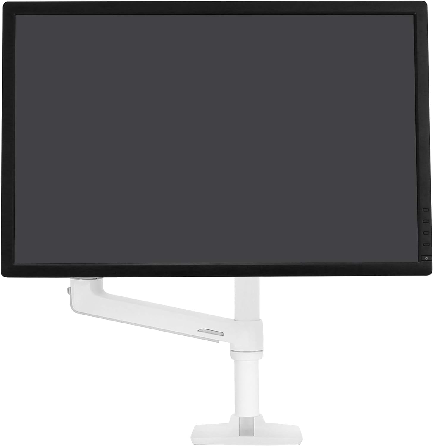 LX Monitor Arm - Premium Single Desk Mount for Flat & Curved Ultrawide Monitors Up to 34 Inches - Sturdy & Adjustable, VESA Compatible, Stylish White Finish