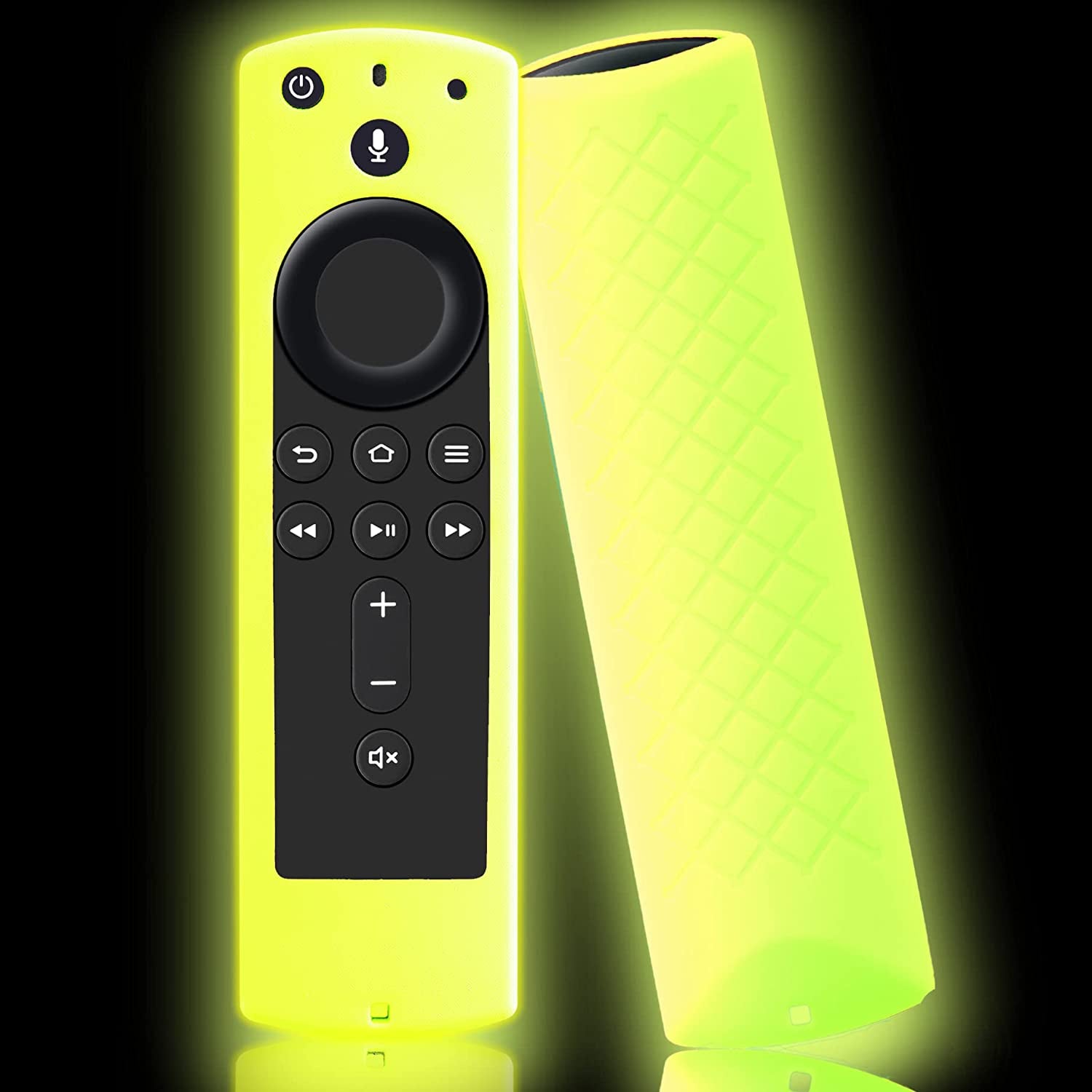 Glow-in-the-Dark Shockproof Silicone Case for Alexa Voice Remote - Compatible with Fire TV Stick 4K and Fire TV Stick