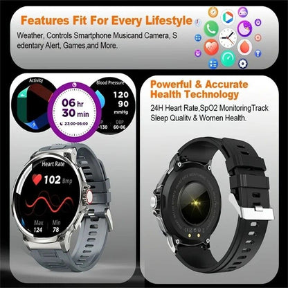 Ultra HD 1.85" Smartwatch with GPS, Bluetooth Calls & Health Monitoring - Perfect Gym Gift!