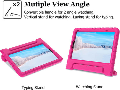 Lightweight Shockproof Kids Case for iPad Mini 1/2/3 - Fun Handle & Stand - Perfect Protection in Black